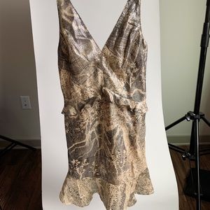 hm conscious collection metallic dress